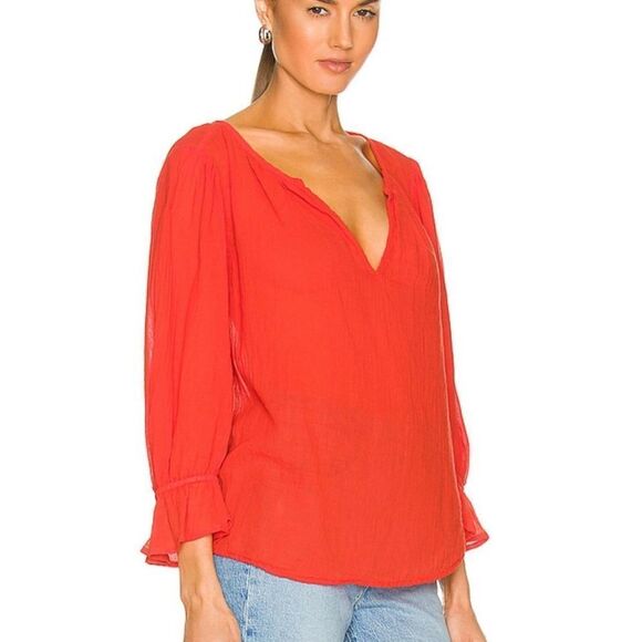 NWT Velvet by Graham  Spencer Dita Top in Cardinal - Picture 3 of 10